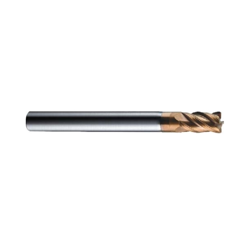 55° Solid Carbide End Mills-4 Flute, Corner Radius, With Long Shank Length